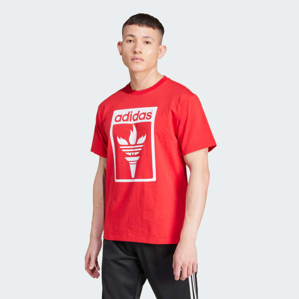 Rojo Camiseta Trefoil Torch