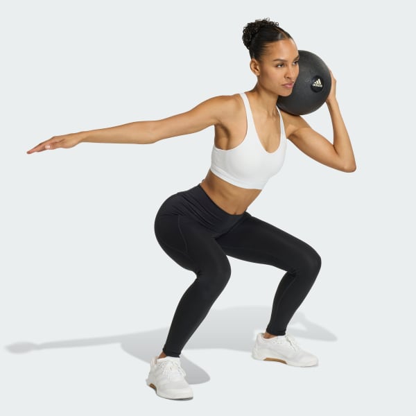 blanc Brassière Optime Essentials Workout Maintien fort