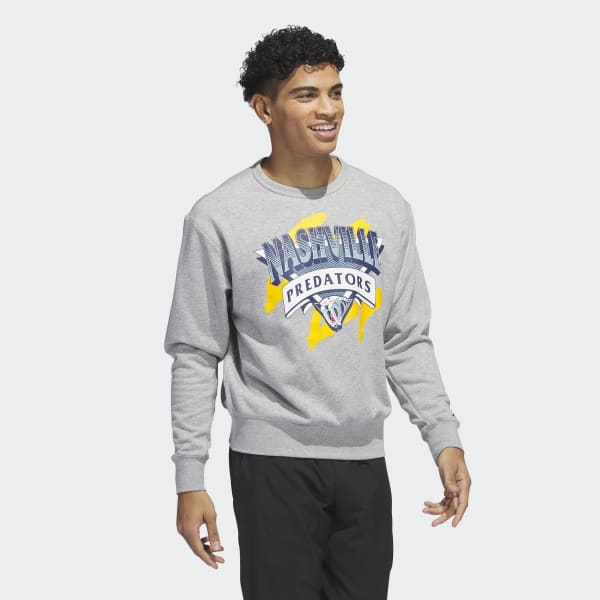 adidas Predators Vintage Crew Sweatshirt - Grey | Men's Hockey | adidas US