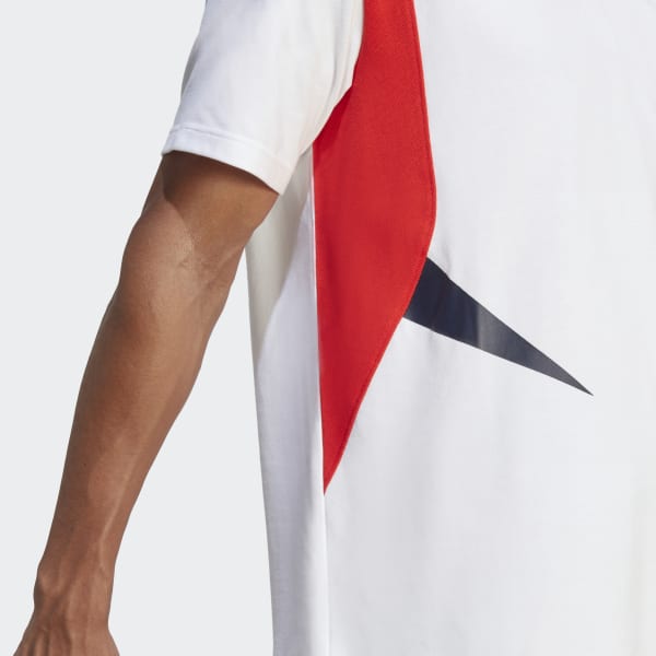 Hvid Colorblock Polo T-shirt