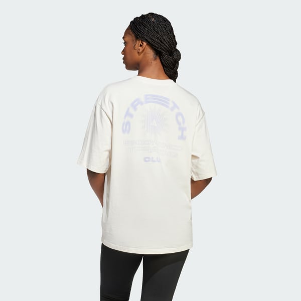 White Training Yoga Stretch Body Mind Graphic Tee