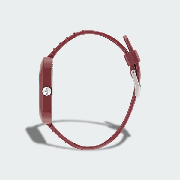 Burgundy Retro Wave 2 Klocka