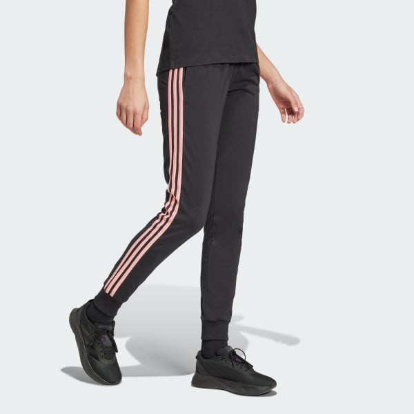 Negro Pants Essentials 3 Franjas Tejido Jersey