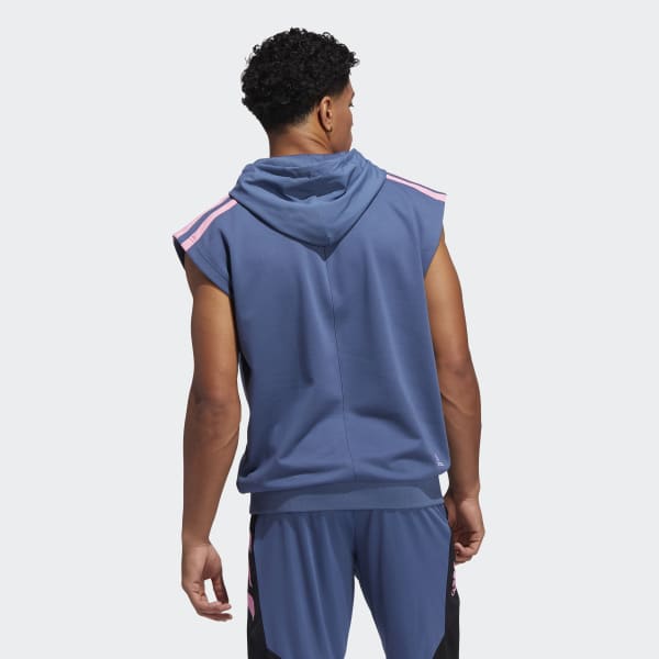 adidas Basketball Select Short Sleeve Hoodie - Blue | Men's Basketball |  adidas US