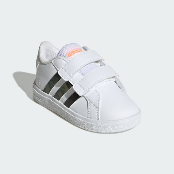 White Grand Court Lifestyle Hook and Loop Shoes