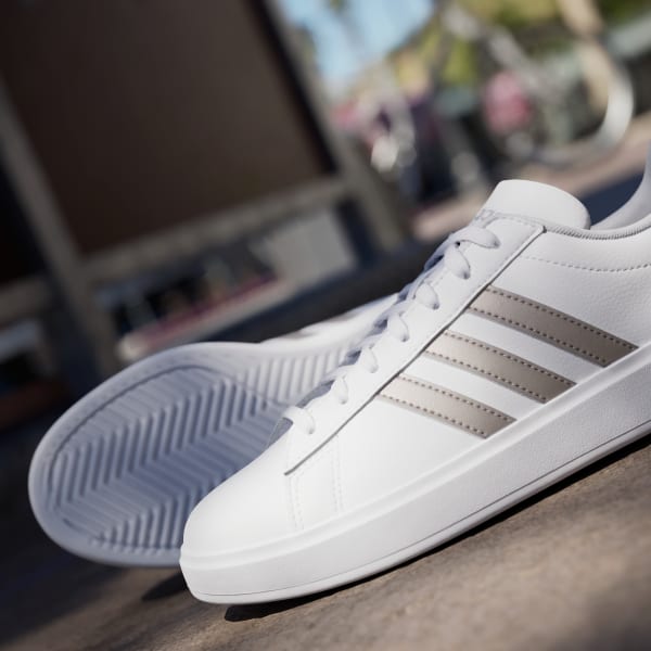 Adidas white grand court best sale