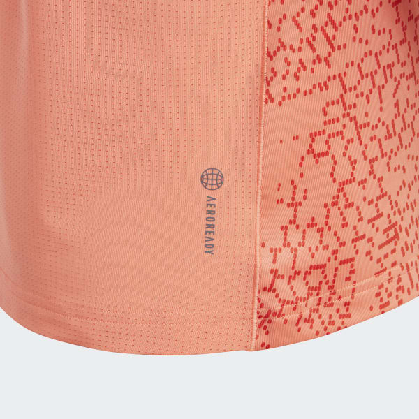 Naranja Camiseta AEROREADY Allover Print 3 bandas
