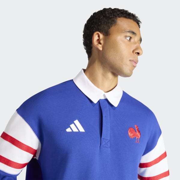 adidas FFR HERITAGE POLO - FFR RUGBY POLO SHIRT (LONG SLEEVE