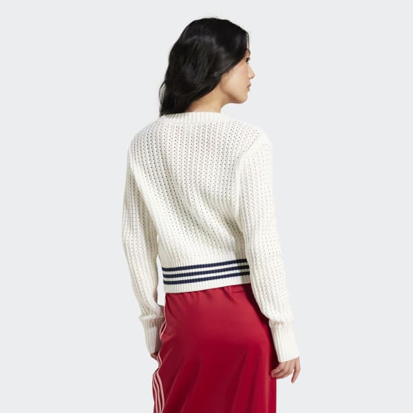 【新品 日本未発売】adidas レトロ ニット カーディガン adidas カーディガン アディダス オリジナルス 70s トレフォイル