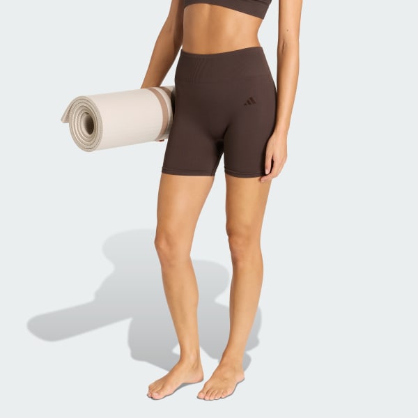 Brown Workout Essentials 4 inch Leggings Knit