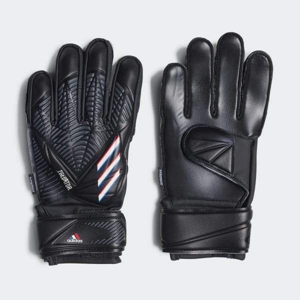 Black Predator Match Fingersave Goalkeeper Gloves TQ212