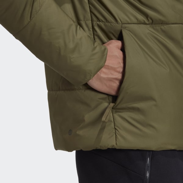 Grun BSC 3-Streifen Hooded Insulated Jacke DVN72