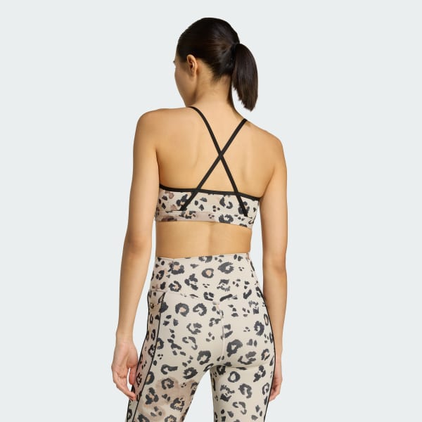 Beige PrimeLiftreact Essentials Light Support Bra Print