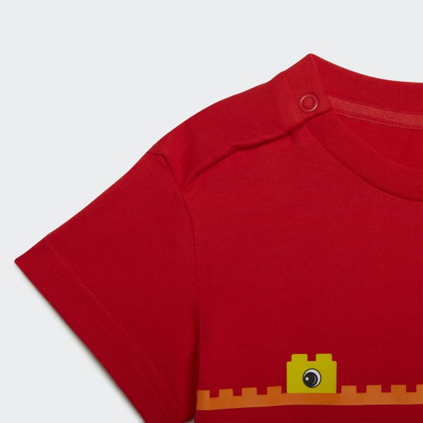 Rojo Conjunto camiseta y pantalón corto adidas x Classic LEGO® P1550