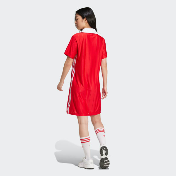 Red Adicolor 3-Stripes Pinstripe Dress