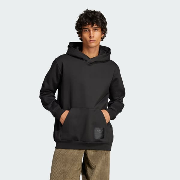 Siyah Fashion Oversized Graphic Kapüşonlu Üst