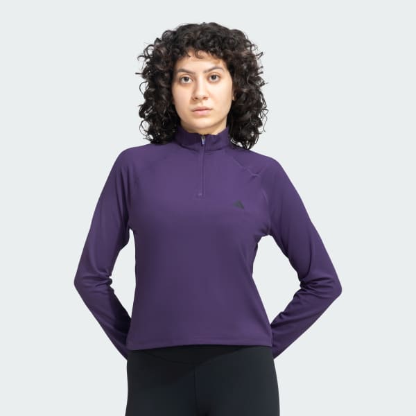 Purple Train Essentials 1/4 Zip Track Top