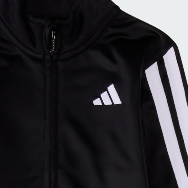 adidas 2-Piece Long Sleeve Essential 3-Stripe Track Set - Black