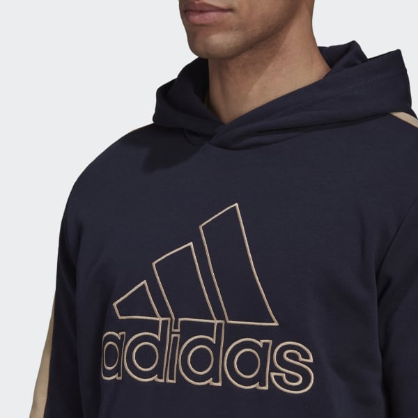 Azul Polera con Capucha Future Icons Badge of Sport Bordada LA464