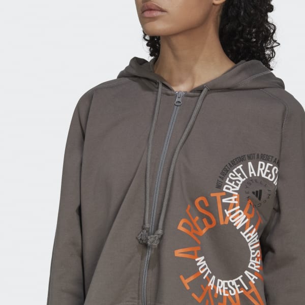 adidas by Stella McCartney Cropped Hoodie Zwart adidas