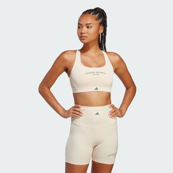 Bezowy Sports Club Medium-Support Bra