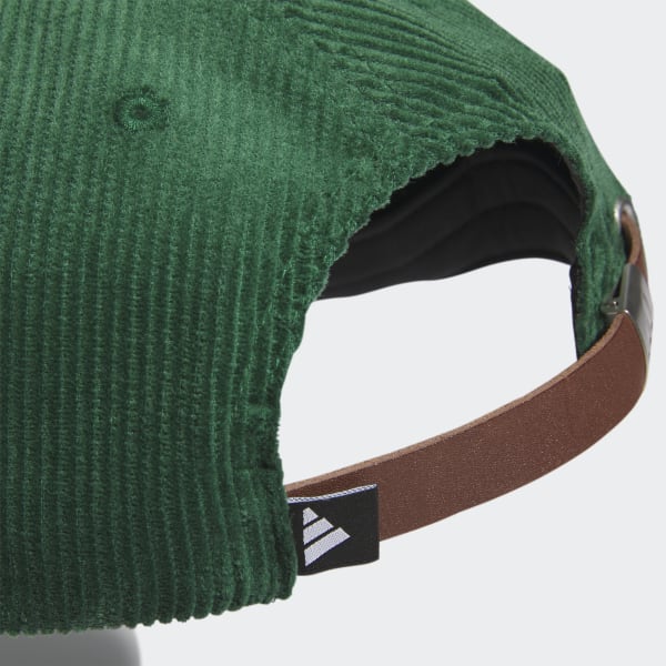 Green Corduroy Leather Five-Panel Rope Hat