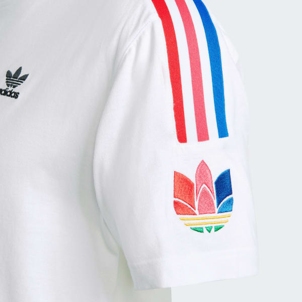 adidas Adicolor 3D Trefoil 3 Stripes T skjorte Hvit adidas Adicolor 3D Trefoil 3 Stripes T skjorte Hvit