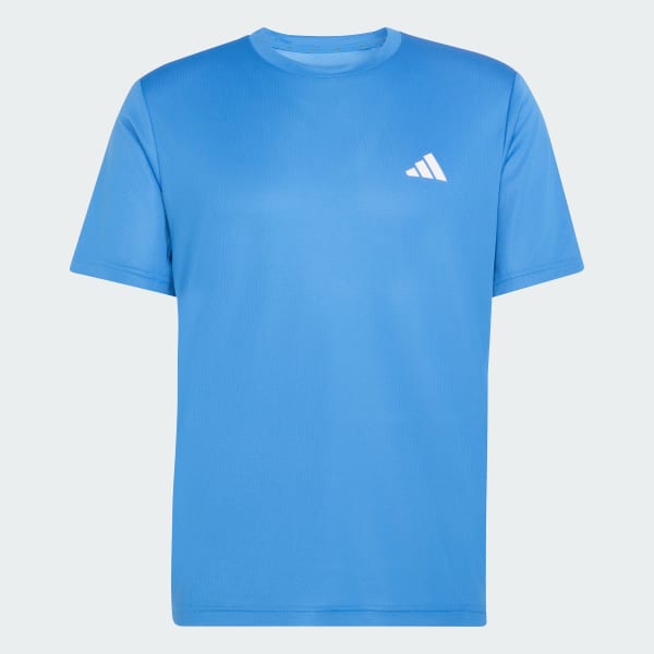 Bleu T-SHIRT D’ENTRAÎNEMENT 3 BANDES ESSENTIALS BASE
