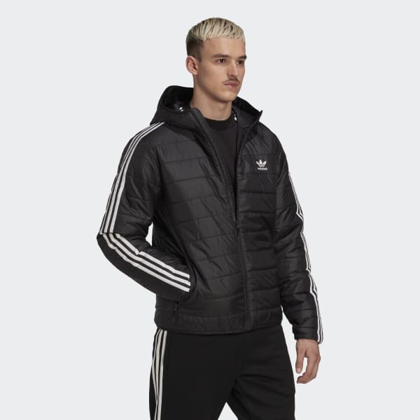 Μαύρο Padded Hooded Puffer Jacket TR720