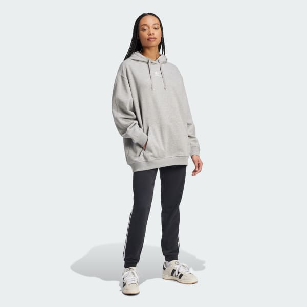 Grey Essentials Oversized Fleece Hoodie