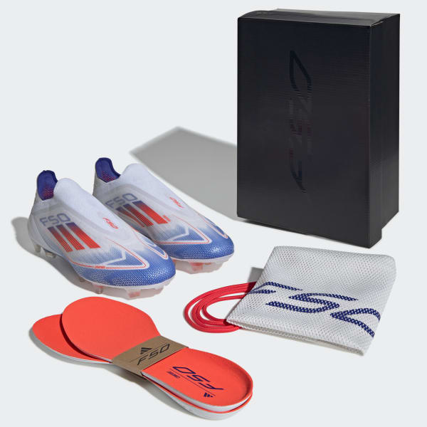 海外限定 adidas F50 ELITE FG Adidas F50 Elite LL FG IF8819 White Blue Mens Football Boots