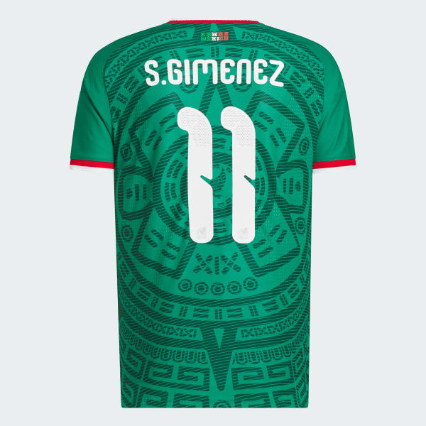 adidas Mexico 26 Home Gimenez Authentic Jersey - Green | Free
