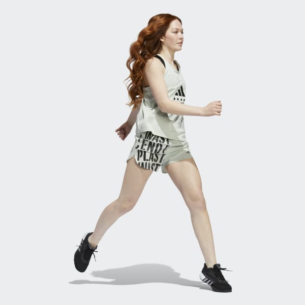 Πράσινο Run Fast Running Shorts With Inner Briefs