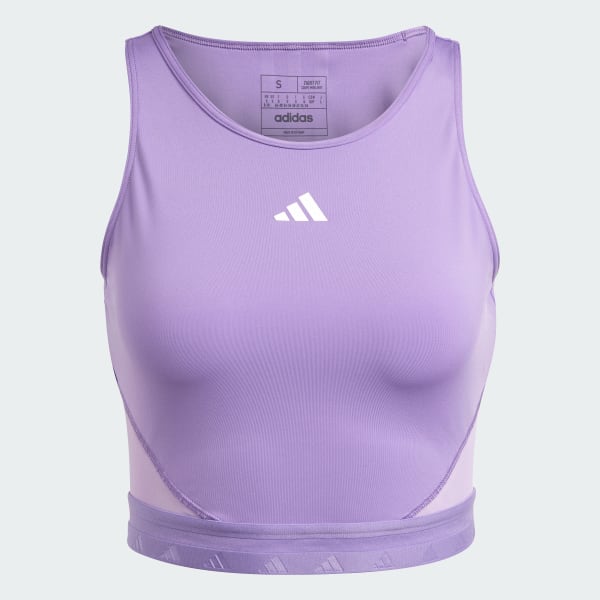 Paars AEROREADY Hyperglam Crop Tanktop