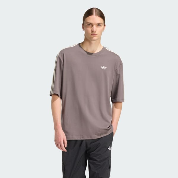 Braun ADICOLOR 3-STREIFEN OVERSIZE T-SHIRT