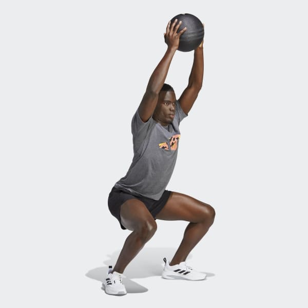 Gris Camiseta De Entrenamiento Essentials Seasonal Logo