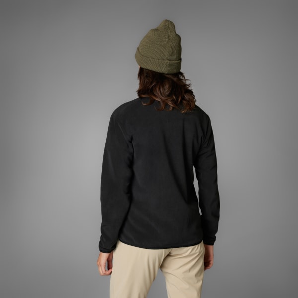 Siyah Multi Essentials Full-Zip Fleece Fermuarlı Üst