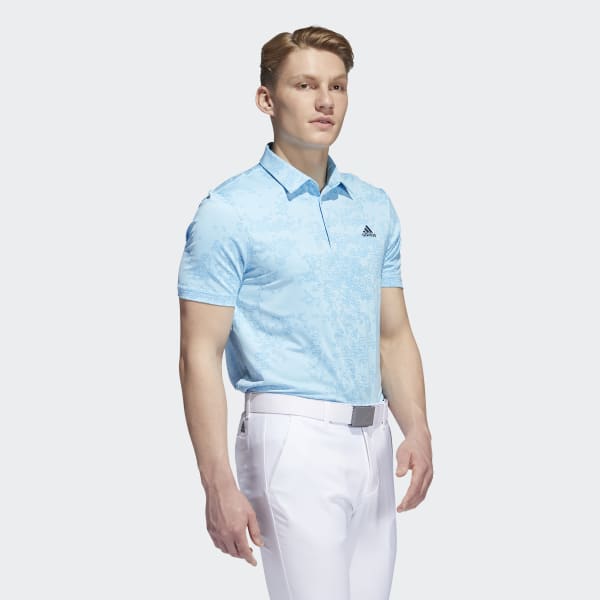 Blue Jacquard Golf Polo Shirt