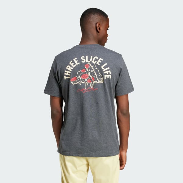 アディダス ラウンジ ピザグラフィック 半袖Tシャツ - グレー