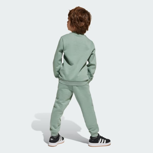 Verde Conjunto Moletom Gola Careca Infantil