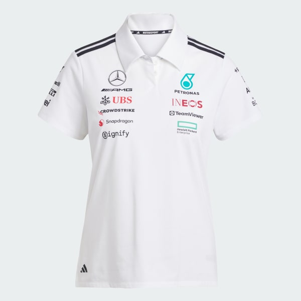 blanc POLO D'ÉQUIPE MERCEDES - AMG PETRONAS FORMULA ONE