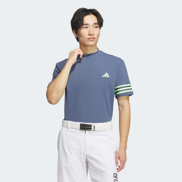 AEROREADY 3 Stripes Short Sleeve Mock Neck Shirt