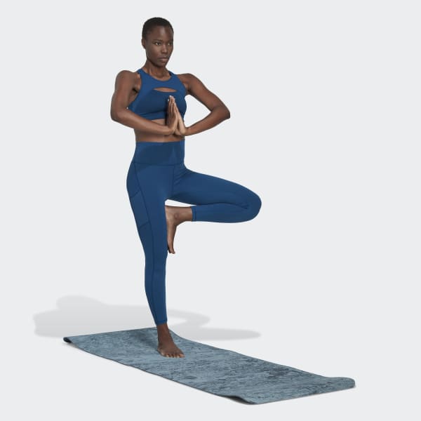 Blue CoreFlow Studio Medium-Support Yoga Wind Bra