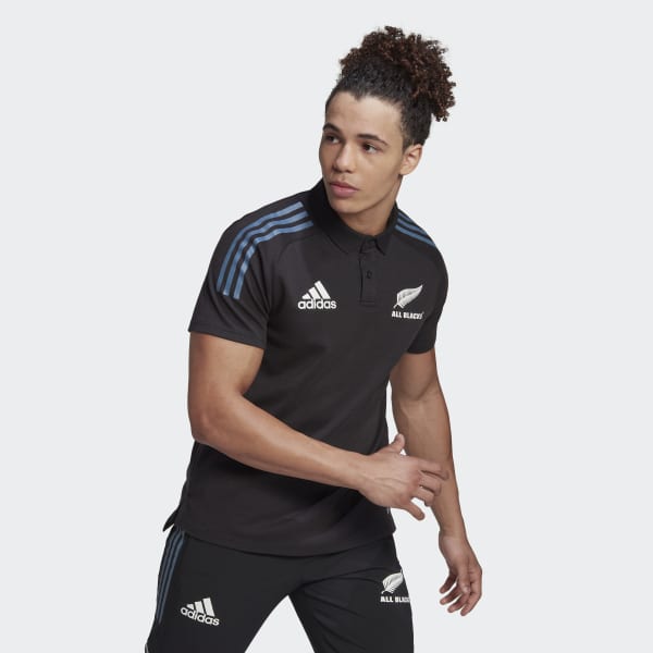 Black All Blacks Rugby Polo Shirt