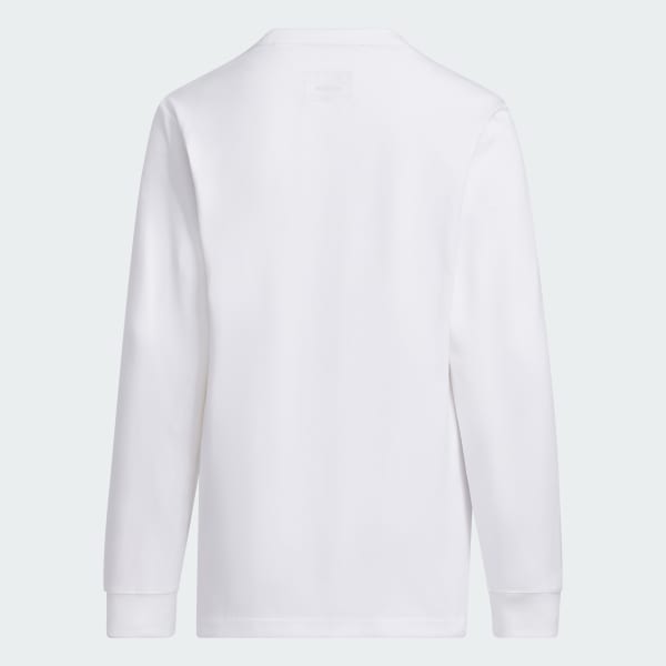 ホワイト キッズ エッセンシャルズ プラス レギュラーフィット ビッグロゴ 長袖Tシャツ