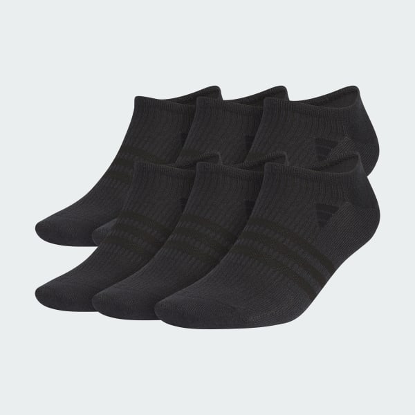 Black Superlite 3.0 6-Pack No-Show Socks