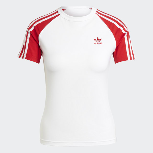 【ADIDAS】Adidas Color 3S Raglan Tee JD4968 adidas Adicolor 3-Stripes Raglan Slim Tee - Pink | Free