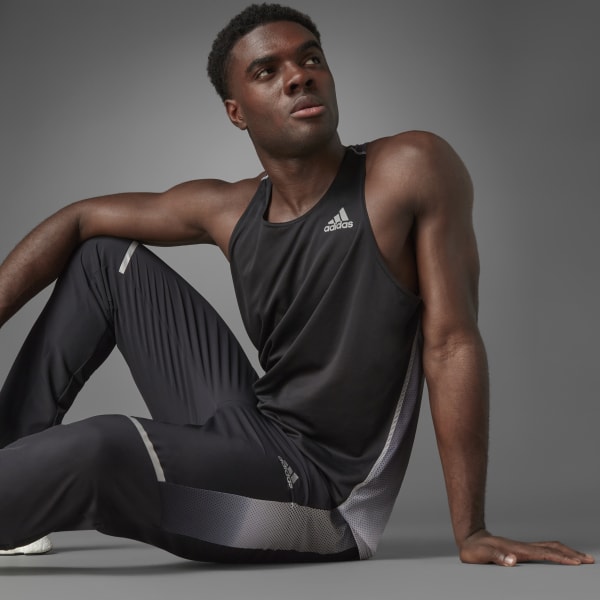 Black Own the Run Colorblock Singlet TO996