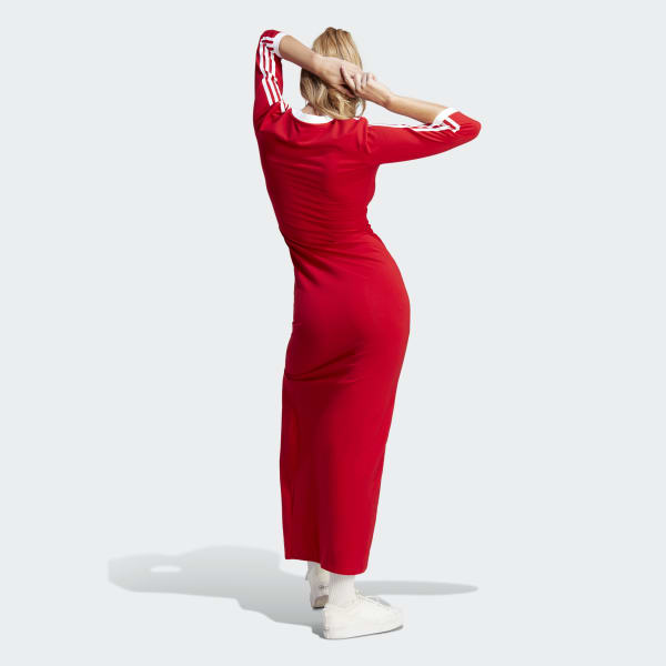 Adidas originals three cheap stripe dress in black