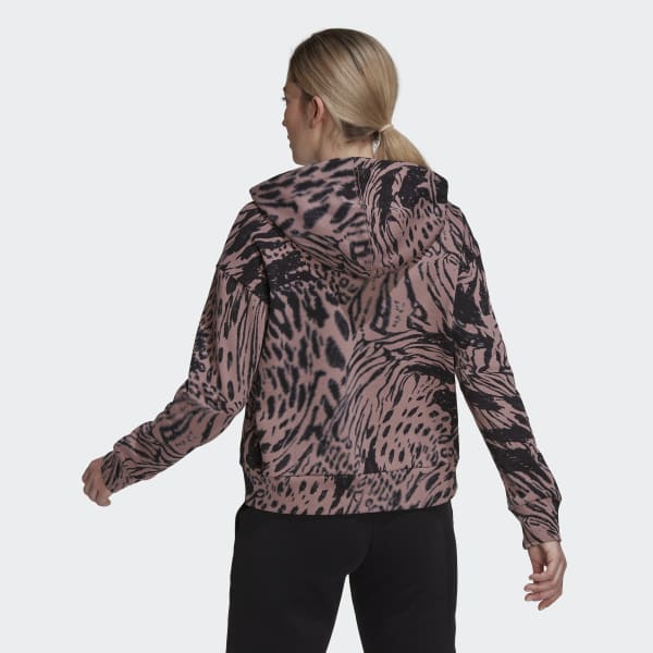 Lilla Future Icons Animal Print hættetrøje DK701